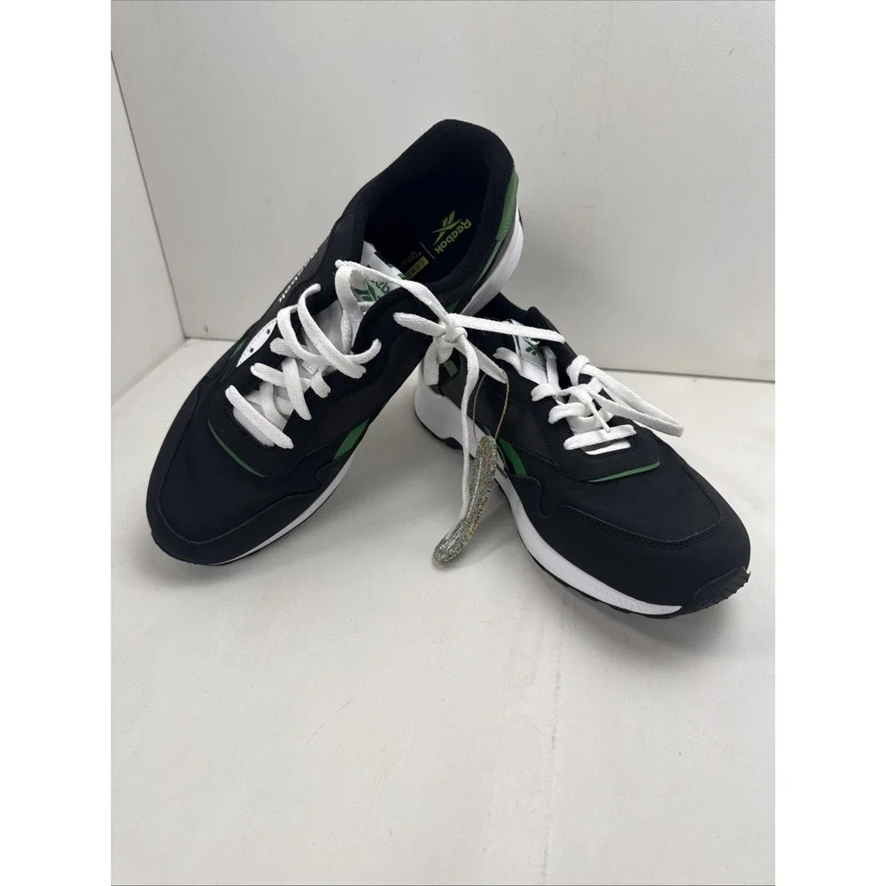 New‎ - Reebok Royal Flag Black & White Green FoamLite BS7966 Men Size 11.5 TShoe